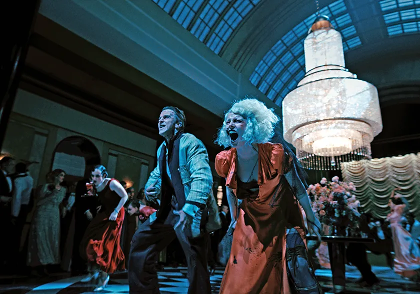 (L to R) Christian Bale as Frank and Jessie Buckley as The Bride in Warner Bros. Pictures' "The Bride!",