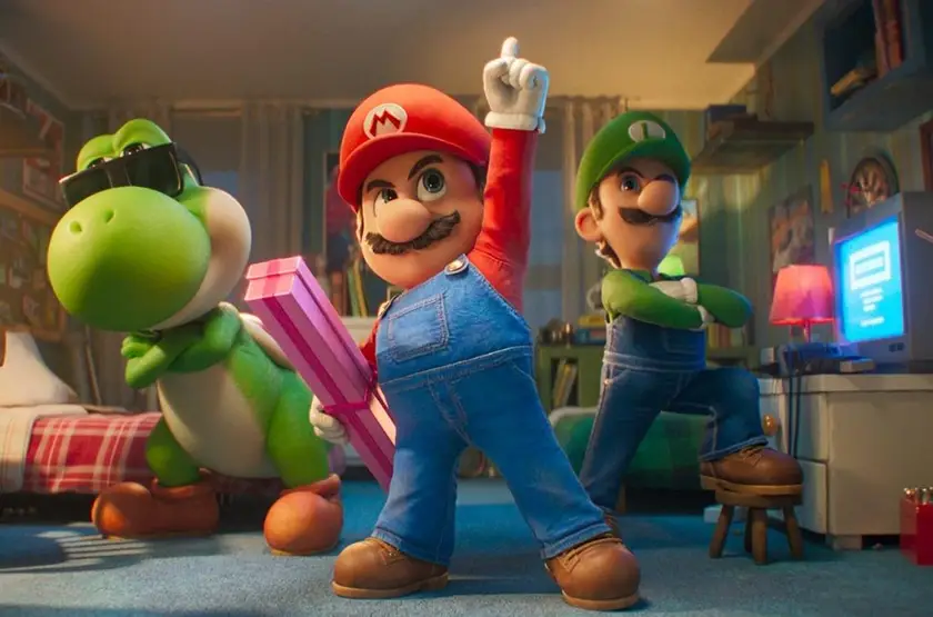 Yoshi, Mario and Luigi in a still from the Super Mario Bros movies, which fail as adaptations according to Loud and Clear Reviews