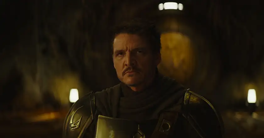 The Mandalorian (Pedro Pascal) in Lucasfilm's THE MANDALORIAN AND GROGU.