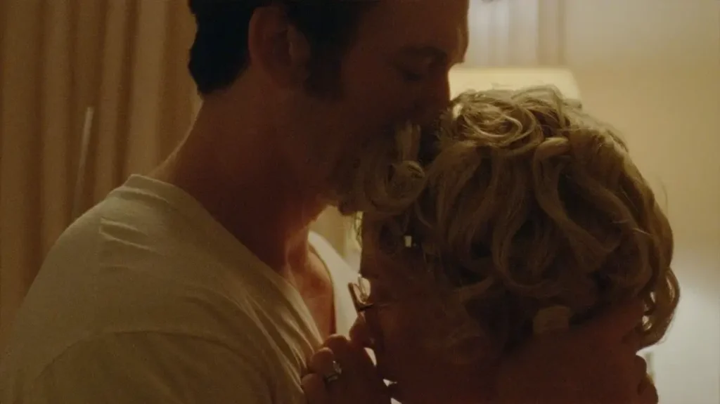 Miles Teller and Scarlett Johansson in Paper Tiger in a still from James Gray's 2026 film "Paper Tiger"