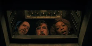 (L to R) Denis O’Hare as Wally, Alfred Molina as Sam, Alfre Woodard as Judy in The Boroughs.