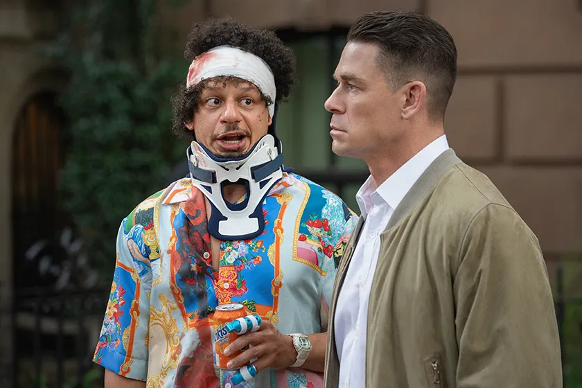 John Cena as Rudd and Eric Andre as Marcus in Little Brother.