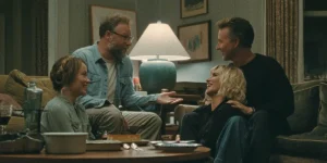 Olivia Wilde, Seth Rogen, Penélope Cruz and Edward Norton in The Invite