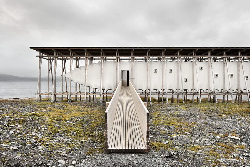 The Steilneset Memorial, which is seen in the movie From Inside Out - The Architecture of Peter Zumthor, which we interview Wim Wenders about