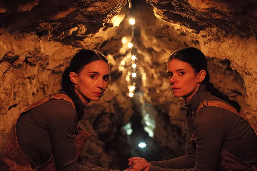Kate and Rooney Mara, whom we interview with Werner Herzog, Domhnall Gleeson and Orlando Bloom, in Bucking Fastard