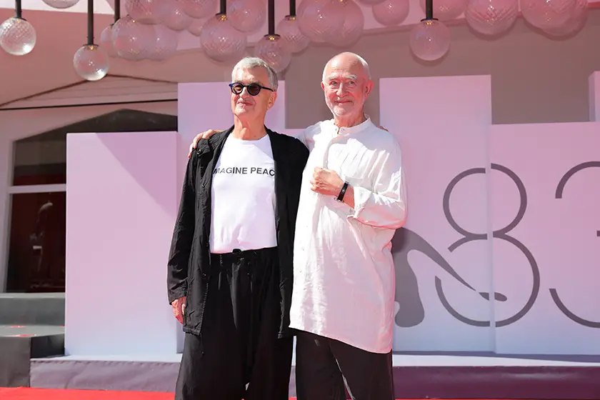 Wim Wenders and Peter Zumthor at the Venice Film Festival red carpet for From Inside Out - The Architecture of Peter Zumthor