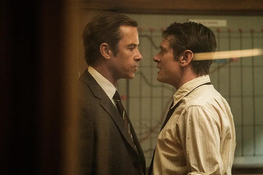 Guy Pearce and Jack O'Connell in Ink