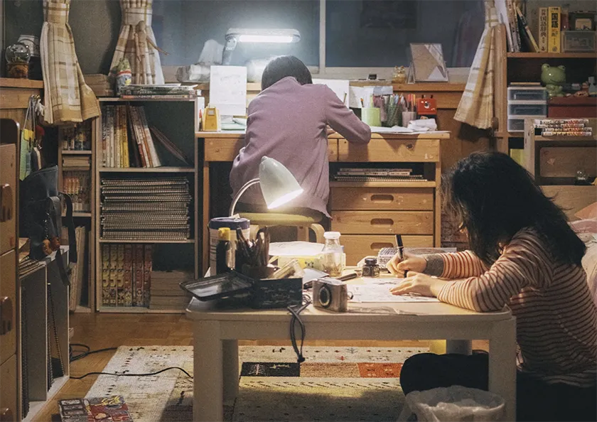 Natsuki Deguchi and Aju Makita, whom we interview, in Koreeda's 2026 film Look Back