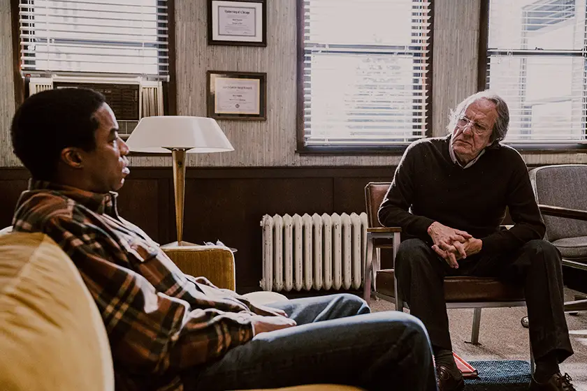 Rodney Hicks and Geoffrey Rush, whom we interview with Shinya Tsukamoto, in Mr. Nelson, Did You Kill People?