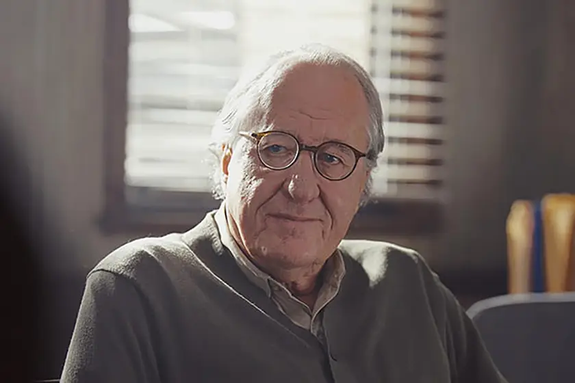 Geoffrey Rush, whom we interview with Shinya Tsukamoto and Rodney Hicks, in Mr. Nelson, Did You Kill People?
